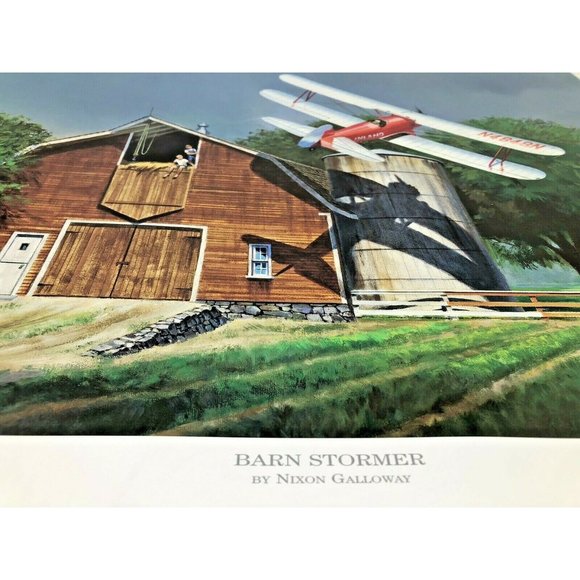 Barn Stormer by Nixon Galloway Aviation Art Print 1990 Bledsoe's Aviation Art - Picture 6 of 9